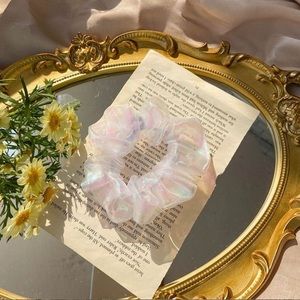 Iridescent Mesh Scrunchie